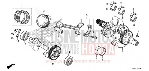 VILEBREQUIN/PISTON NC700SDC de 2012